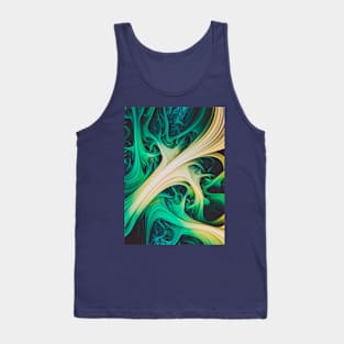 Tundara II. Sea-Green Abstract Art Tank Top